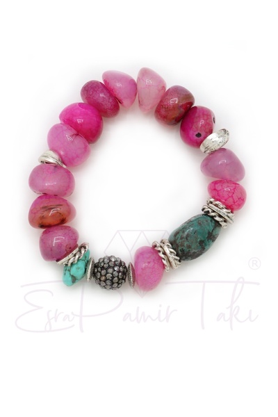 Agate And Quartz Natural Stone Bracelet