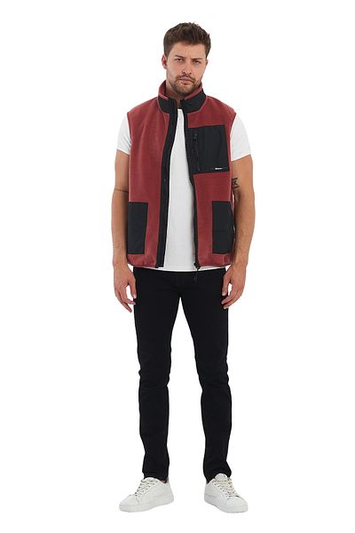 Adams Διπλό Χρώμα Fleece Αμάνικο Erekek Γιλέκο - Comfort Fit με 3 τσέπες
