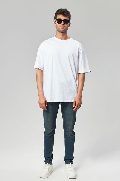 RO DENIM Ανδρικό τζιν παντελόνι Dark Blue Tinted Lycra Slim Fit - RO-4118