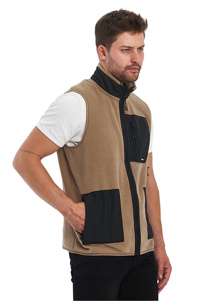 Adams Διπλό Χρώμα Fleece Αμάνικο Erekek Γιλέκο - Comfort Fit με 3 τσέπες