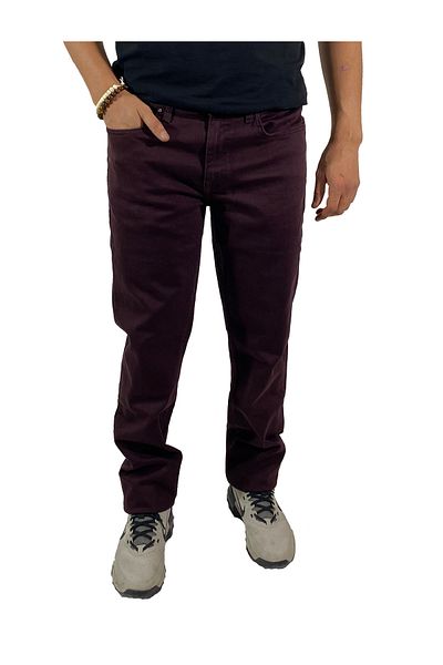 dcn giyim 1985 Claret Red Lycra Men's Jeans-7039 - Regular Fit