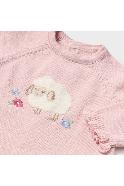 MAYORAL Pink Baby Girl Shorts Sweater Socks Lamb Set - L25k2243