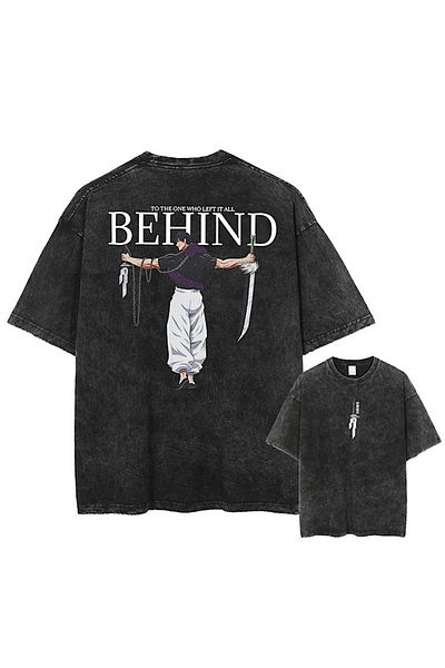 Köstebek Anime Jujutsu Kaisen - Behind Washable Unisex T-Shirt