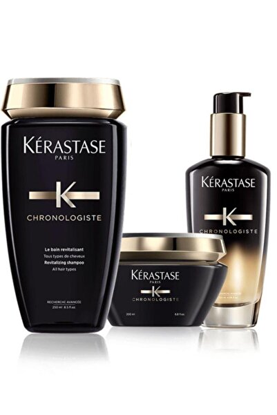 Kerastase Canlandırıcı Şampuan 250 Ml + Maske 200 Ml + Parfümlü Saç Bakım Yağı 120 Ml