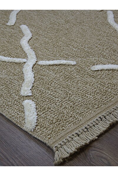 KASHE HALI 9003 Kulis /beyaz-jüt Halı / Iskandinav Halı /antre Halısı / Oturm...