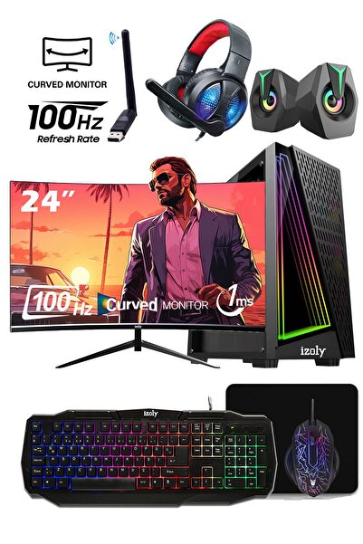 IZOLY Z90fx50 Plus I5-3470 16gb 512gb Sata Ssd Rx550 4gb 24"100hz Oyuncu Masa...