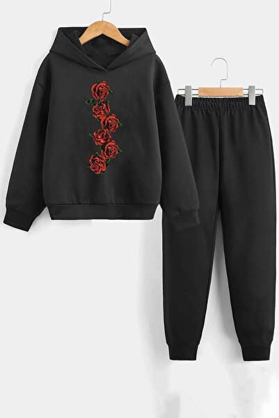 PAWWY Set de trening pentru copii cu imprimeu trandafiri