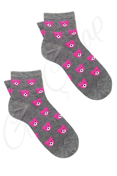 GÇO 2 Pairs Teddy Bear Bamboo Women's Boot Socks with Teddy Bear