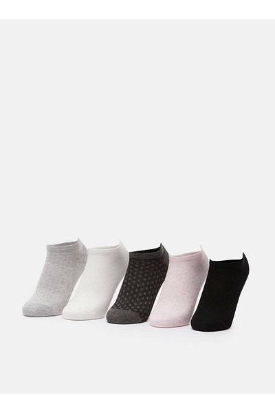 Celeste Shoemart Solid Ankle Length Socks - Set of 5