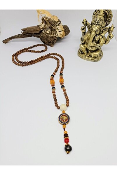 mama india alaçatı Buddha'nın Gözü Sembollü Mala Kolye