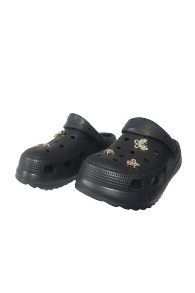Akınal Bella Orthopedic Sole Black Stone Girls' Slippers - Daily Stylish Akb32-659