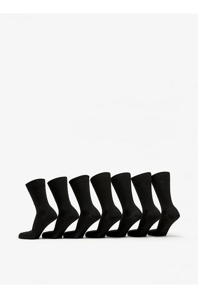 LBL by Shoexpress Solid Calf Length Socks - Set of 7