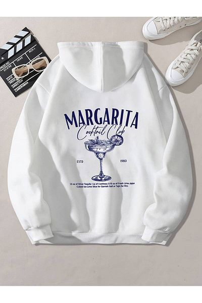 AEMİ Γυναικείο φούτερ με κουκούλα με κουκούλα Margarita-Glass