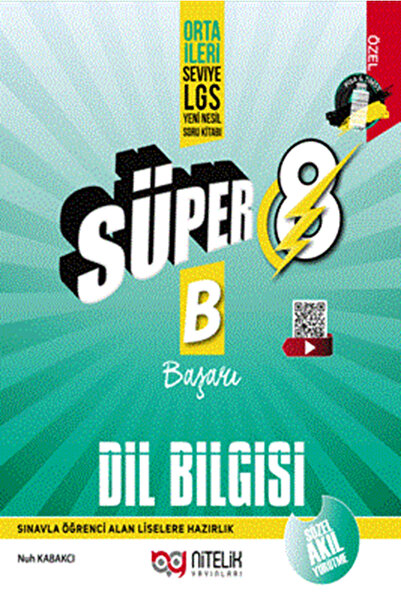 Nitelik Yayınları Nitelik 8. Sınıf Dil Bilgisi Süper Soru Kitabı Nitelik Yayı...