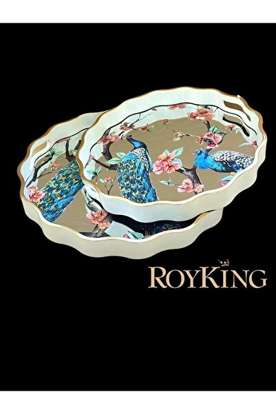 ROY KING Roy Kıng FREYA 2 Lİ YUVARLAK TEPSİ 39*4 VE 34*4