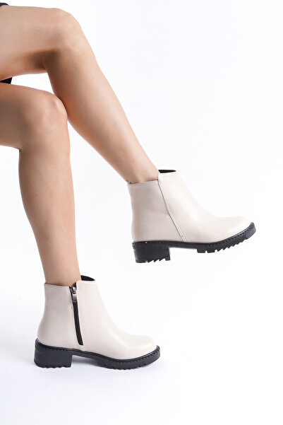 Santamarina Cizme impermeabile din piele de damă Bianca bej