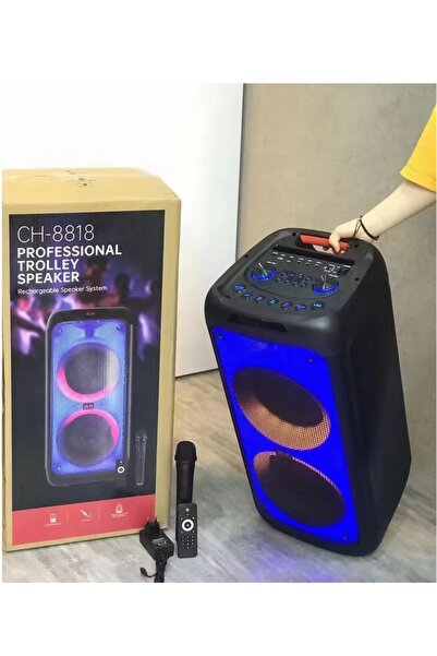Tastech Büyük Boy Toplantı Anfisi Kablosuz Bluetooth Hoparlör Tekerlekli Spea...