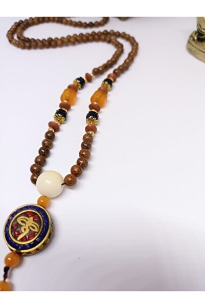 mama india alaçatı Buddha'nın Gözü Sembollü Mala Kolye