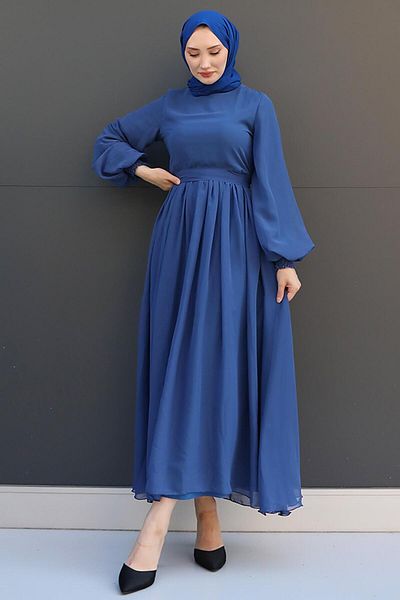 GİZ AGİYİM Φόρεμα Indigo Nare Hijab Chiffon