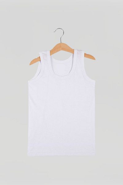 GÇO 100% Cotton Boy White Undershirt