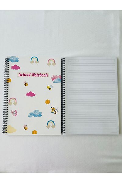 ADA OFİS KIRTASİYE A4 2-Piece Notebook Set - 1 Check and 1 Line, 21x29.7 80 Sheets 160 Pages
