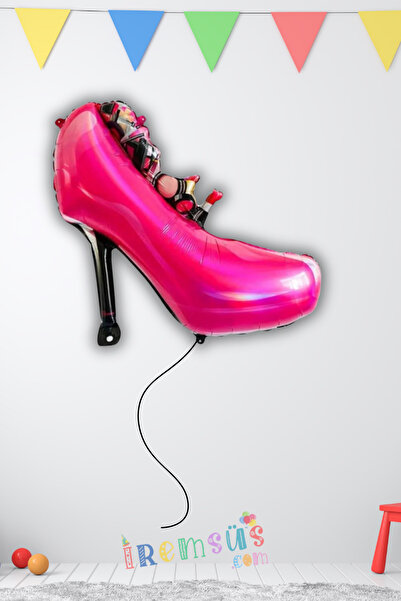 mypartyready Stiletto Ayakkabı Şekilli Folyo Helyum Balon 84 cm Kadın Doğum G...