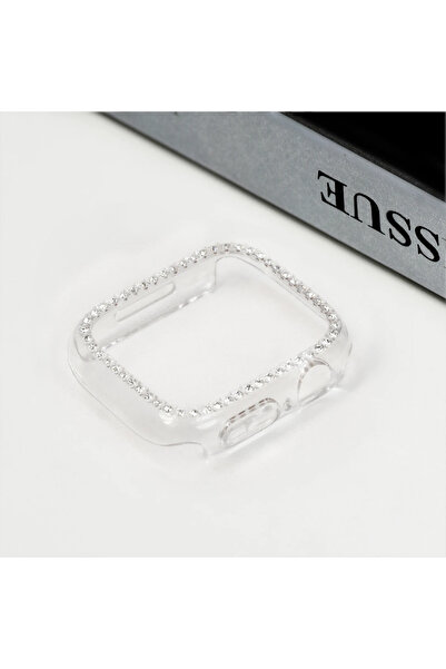 PSGT Apple Watch 3 4 5 6 7 8 9 Se Uyumlu 45mm Kasa Koruyucu Işıltılı Parlak T...