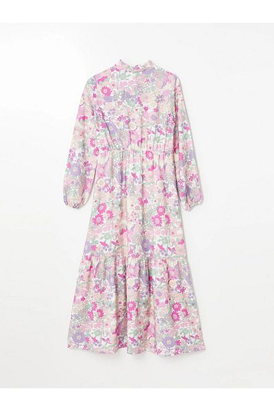 LC Waikiki LCW Modest - Print Long Sleeve Women's Shirt Dress
