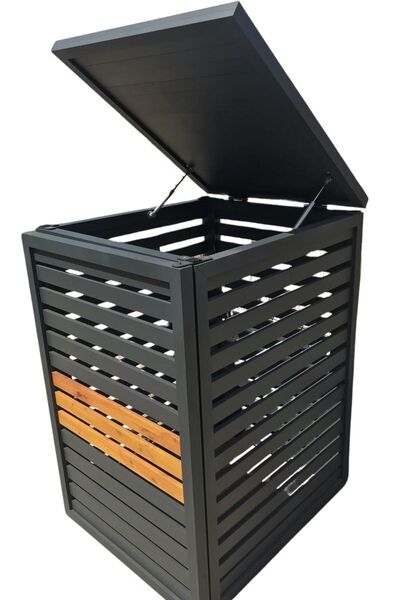 dekorafence Alüminyum Çöp Kutusu Alüminyum Bahçe Gizleme Kutusu Alüminyum 120...