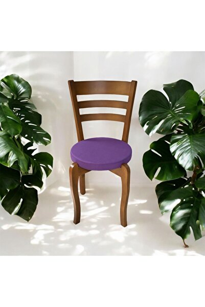 DÜŞLER EV TEKSTİLİ Pernă pentru scaun rotundă violet cu diametrul de 40