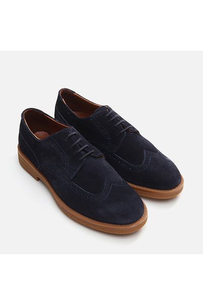Hotiç Pantofi casual pentru bărbați din piele naturală bleumarin
