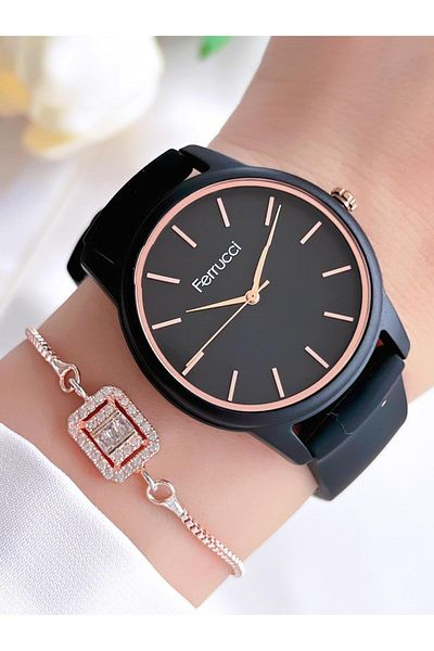 Ferrucci Unisex Silicone Corded Sports Wristwatch - 3 Atm Water Resistant Bfc.03284.09