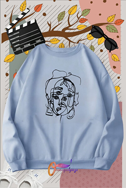 oneagılyazı Swea cu imprimeu pentru femei cu dungi negre tricou - guler rotund