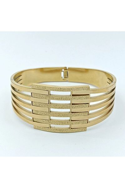 Stella Takı 18 cm Glitter Steel Gold Rib Clamp