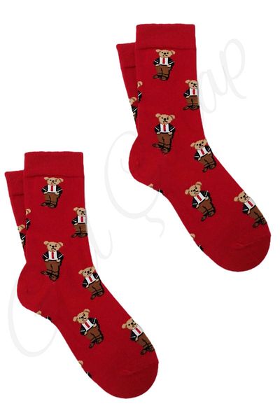 GÇO 2 Pairs Teddy Bear Teddy Bear Socks
