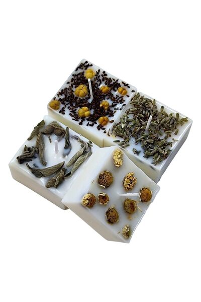 Nil Mum Arınma Ve Tütsü Soya Mum Seti 4' Lü Takım % 100 Soya