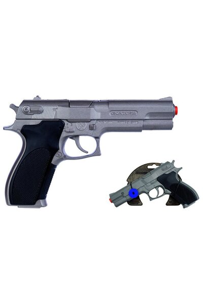 PopŞeker Gonher Metal Revolver 8'li: Kapsül Patlatan Gerçekçi Oyuncak Silah M...
