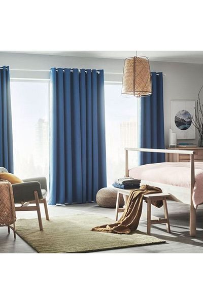Evcimenhome Perdele rustică Blackout Hillblue