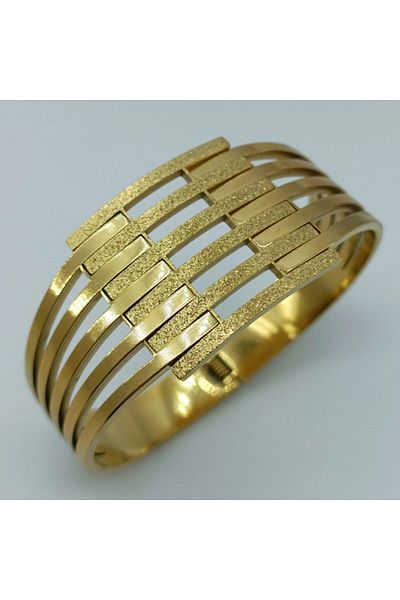 Stella Takı 18 cm Glitter Steel Gold Rib Clamp