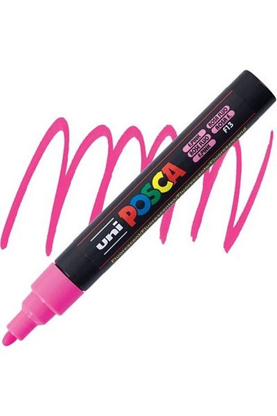 Uni Posca PC-5m Painting Marker 1.8-2.5 mm Fluorescent Pink
