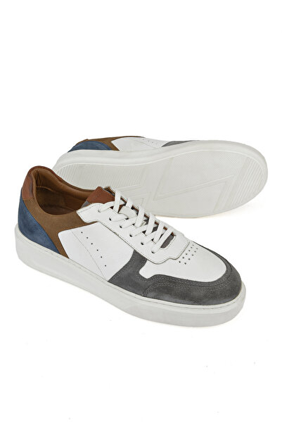 Ziya Λευκό ανδρικό αθλητικό παπούτσι από γνήσιο δέρμα - 1431026Z950