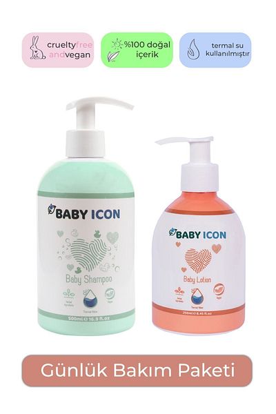 Baby İcon 500ml Baby Shampoo and 250ml Baby Lotion - Baby Icon