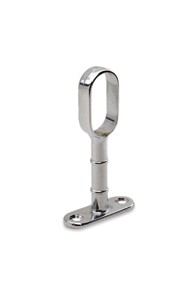 Badem10 Boru Askı Flanşı Açık Ağız Oval Dolap Içi Gardırop Elbise Askı Borusu Aparatı Boru Tutucu (2 ADET)