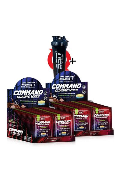 SSN Sports Style Nutrition Command Quadro Whey 1760 - 80g Chassis Chocolate Combo (40X2 Box)