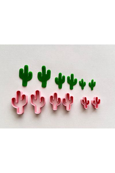 Flamentask Cactus 2 3 4 cm - Polymer Clay Mold