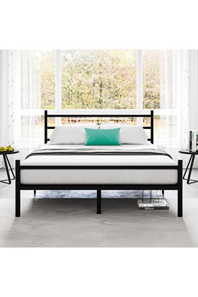 Özgök Tarım Metal Karyola HSN Metal Karyola Siyah Renk, Çift Kişilik, Ölçü Se...