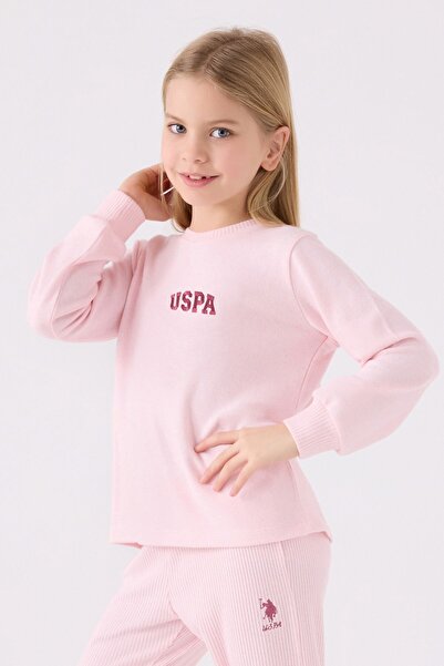 U.S. Polo Assn. US Polo Assn. uzun kollu kız çocuk pjama takımı.