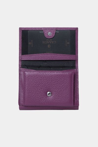 Grande L2632 Genuine Real Leather Small Size Women's Wallet Portfolio