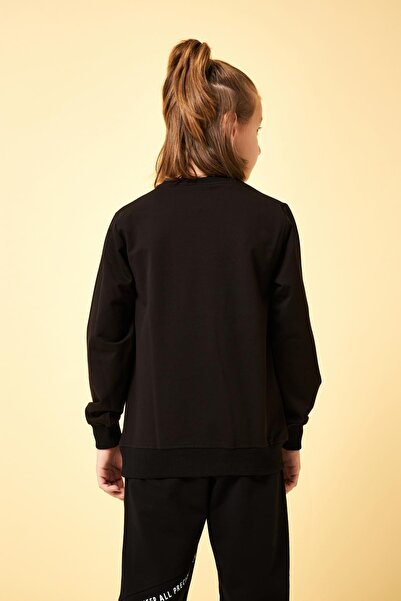 Perendi Expedition Printed Boy's Sweatshirt Black