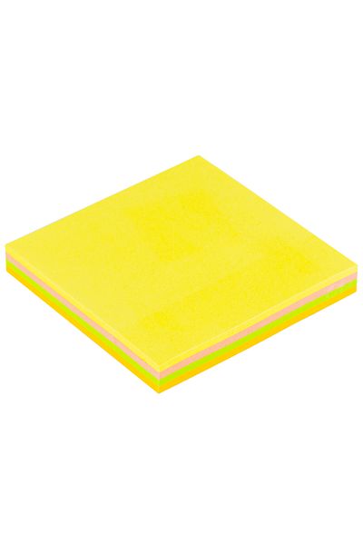Bigpoint Neon 4 Color Block - Adhesive Note Paper 75x75 Post-it 12 Pieces